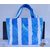 Chanel Blue stripe cotton fabric tote