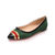 Christian Louboutin Green suede leather rivet pointed head flat