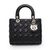 Lady Dior Bag Small Black Leather (Gold)