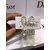 Gucci Light gold square diamond pendant earrings