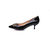 Black patent leather pointed head pump