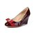 Patent leather wedge pump