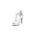 White leather metal rings sandal