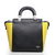 Black & Yellow leather handle bag