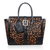 Leopard calf hair leather handle bag