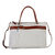 Tote Bag Cream with Light Coffee Leather