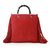 Gucci Red suede leather tassel bamboo shopper large tote