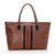 Gucci Brown Leather center calf hair detail Tote