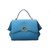 Hermes Blue Leather Flap Handle Bag