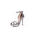 Silver leather platform pump sandal