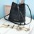 MIU MIU CRYSTAL CLOQUE NAPPA LEATHER BUCKET BAG