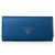 Prada Royal Blue Saffiano Leather Button Flap Closure Wallet