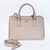 Prada Off White Saffiano Leather Classic Handbag