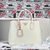 Prada Ostrich print leather handle bag