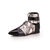 Black Patent Leather with Snake Skin Leather Boot