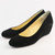 Christian Louboutin Black Suede Leather Hidden Wedge Pump