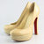 Christian Louboutin Nude Patent Leather Platform Pump