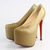 Christian Louboutin Taupe Lamb Leather Platform Pump