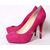 Pink Suede Leather Red Sole(Platform) Pump