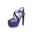 Dior Blue patent leather platform pump sandal