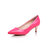 Fuchsia patent leather pointed head pump