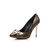 Metallic leather point head pump