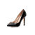 Black patent leather pump