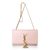 YSL Pink Leather Clutch with Metal Tassel